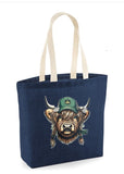 Highland Cow Natural Shopper bag in five designs
