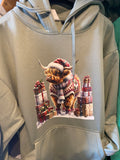 Highland  Cow chritmas Adults Hoodies