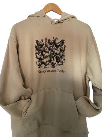 Crazy Chicken Lady  Adult Hoodie’s