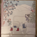 Landrover , sheep , cows , dogs Christmas Cards