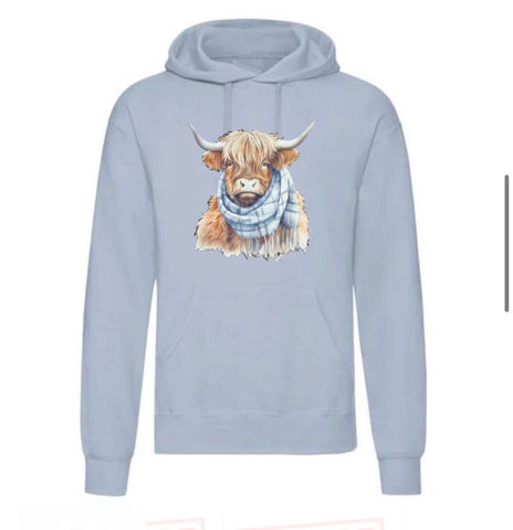 Highland  Cow Adults Hoodies
