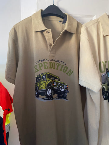 Landrover Adults Polo Neck T shirts