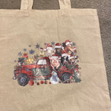 Christmas Canvas Tote Shopping Bags 16” x14” wide