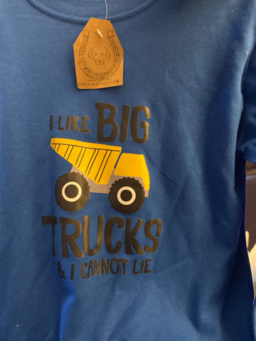I like big trucks - Dump truck /construction long sleeve top