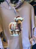 Highland  Cow chritmas Adults Hoodies