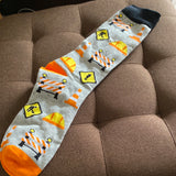 Construction , Tools , Roadworks adult  Socks