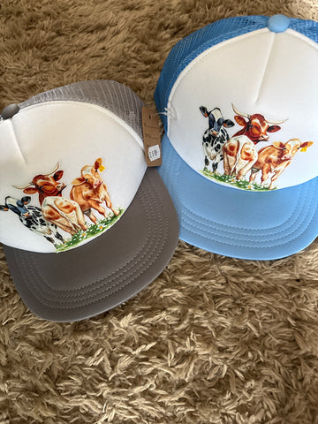 Cows  mesh Back adjustable baseball cap
