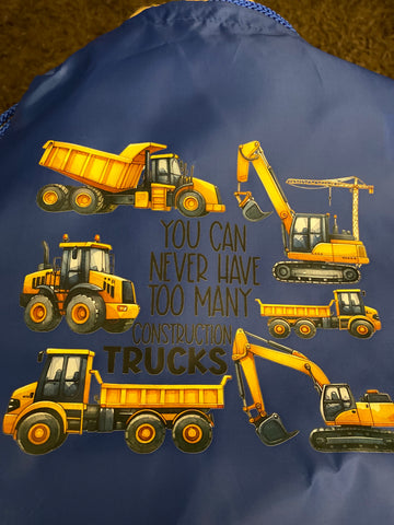 Never have to many Construction Trucks pE / swim Back Pack bag