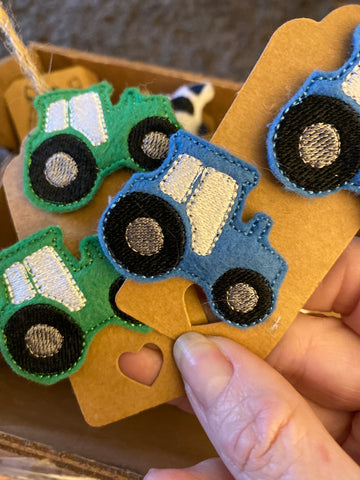 Tractor Hair Clips