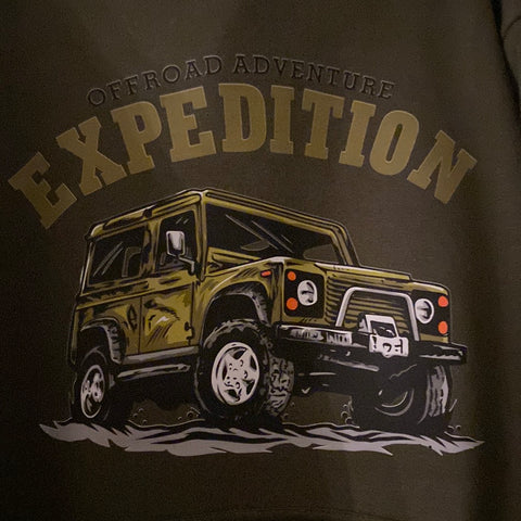 LandRover ,Three Design Children’s age 3-14 plain olive green Hoodies
