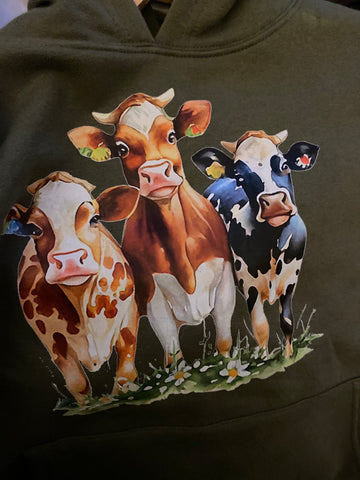 cow kids & adults Hoodie