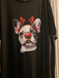 Ladies Oversize long T Shirt / Lounge wear with Christmas Dog