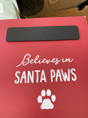 Personalised dog Santa paws box