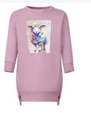 Sheep girls Crew Neck Fleece Sweatshirt Dress