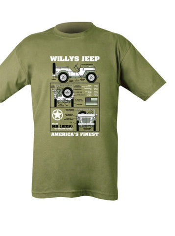 Willys Jeep Adults & Kids t shirts