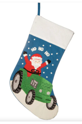 Tractor Christmas Stocking