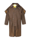 Kids Wax stockman / Riding coats with hoods