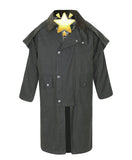 Kids Wax stockman / Riding coats with hoods