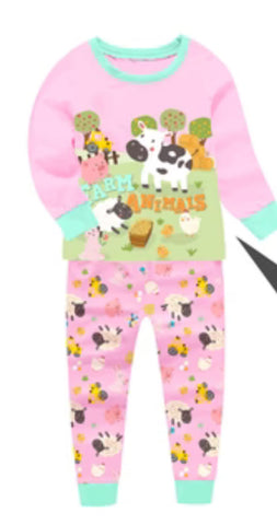 Farm Animals cow , sheep kids Pyjamas pink only