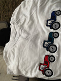Red , green & blue Tractors Long sleeve Top