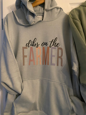 Dibs On The Farmer Adult oversized Hoodie