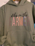 Dibs On The Farmer Adult oversized Hoodie