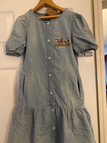 Horse design chambray dress