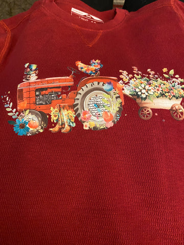 Girks Long Sleeve tractor top