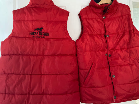 Horse Riding Padded embroidery Gilet/ waistcoat