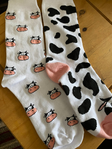 Cow Print adult Odd Socks