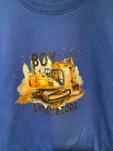 Just a boy who excavators /  dirt junior Short sleeve T shirts
