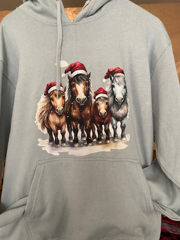 Adults Christmas pre printed hooded reduced