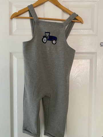 Blue Tractor Kids  Dungarees