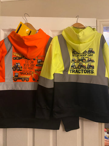 High Vis Tractor or Construction Hoodies