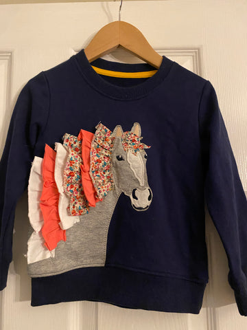 Horse head  appliqué sweatshirt