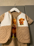 Cute Highland Cow Baby & Toddler Range. t Shirt , Gilet , babygro