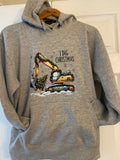 Adults & Kids Digger / Construction Christmas Hoodie or sweatshirt
