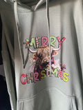 Highland  Cow chritmas Adults Hoodies