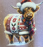 Highland  Cow chritmas Adults Hoodies