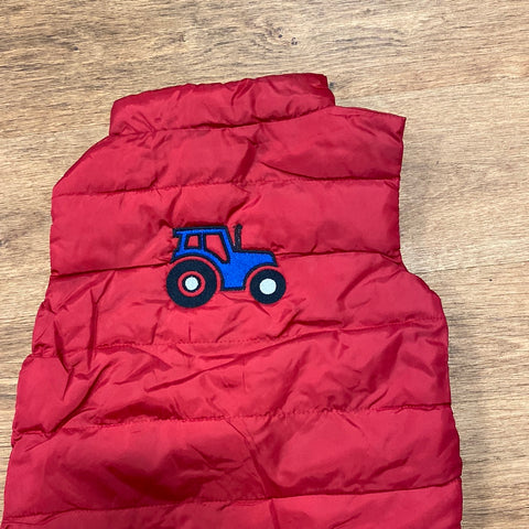 Blue Tractor infant padded waistcoat