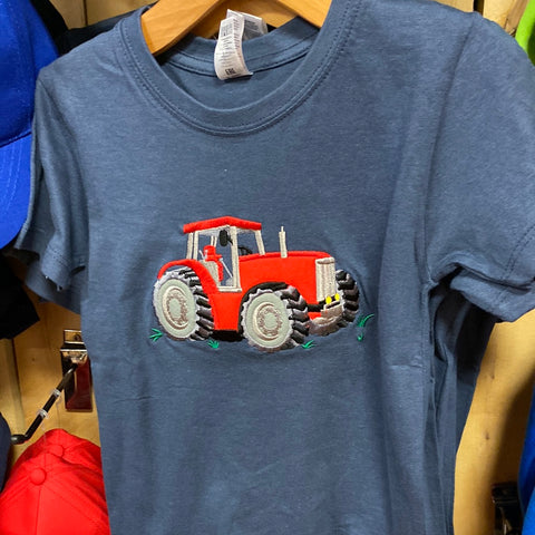 Red Tractor Appliqué on denim colour T Shirt