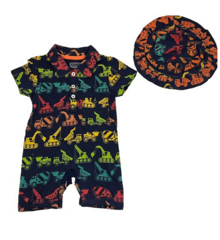 Baby Construction Romper Set
