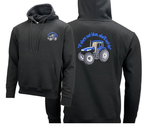 Tractor Red , green & blue adults Hoodie
