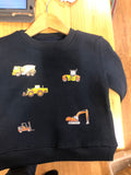 Construction Navy or grey fleece lined sweatshirt