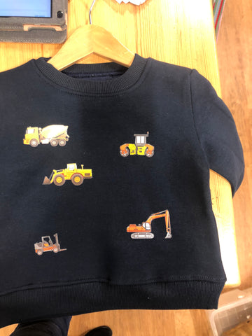 Construction Navy or grey fleece lined sweatshirt
