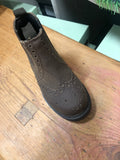 Unisex leather  brogue Chelsea / Dealer Boots 03255