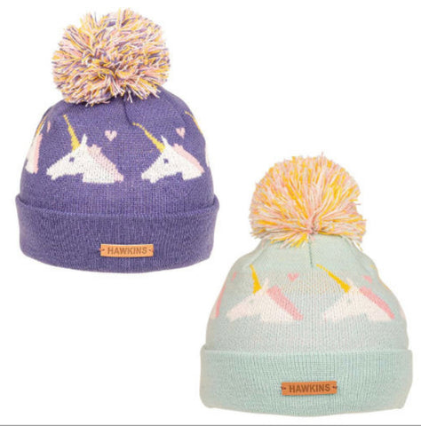 Unicorn Kids Sherpa lined bobble hat
