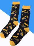 Construction , Tools , Roadworks adult  Socks