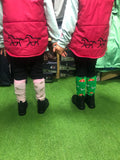 Leg warmers farm , tractors , rabbits