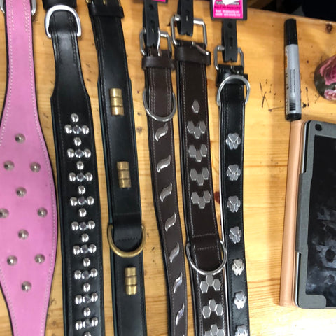 Leather dog collar sale